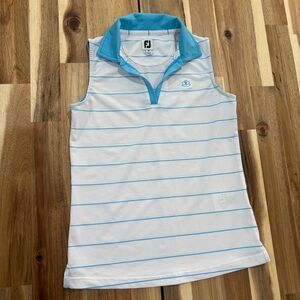 Youth Foot Joy ProDry Sleeveless V-neck Golf Polo size Youth M